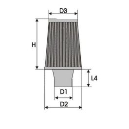 Green Filters Filtro D90.150 Universal para Coche Diámetro Exterior 150mm Altura 150mm