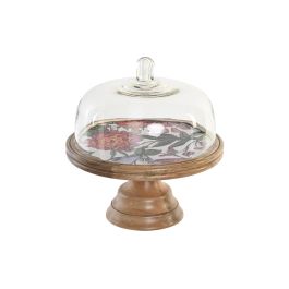 DKD Home Decor Bandeja Moderna de Decoración para el Hogar de Madera de Mango y Cristal con Flores, Colores Multicolor y Natural 30x33x30 cm Precio: 50.49999977. SKU: S3041695