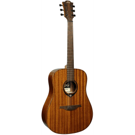 LAG Guitarra Acústica Dreadnought Tramontane 98 - Tapa Maciza de Caoba, Fondo y Laterales de Caoba