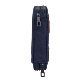 Estuche Escolar con Accesorios F.C. Barcelona Azul marino 12.5 x 19.5 x 4 cm (28 piezas)