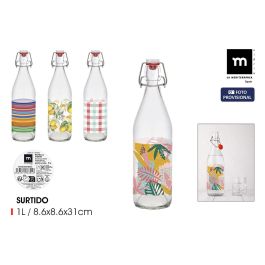 Botella de Vidrio Decorada Designs 1L - Inde (12 Unidades) Precio: 29.49999965. SKU: B1EPLRKW5B