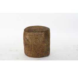 DKD Home Decor Reposapiés Colonial Leopardo Marrón Negro Piel 46 x 50 x 46 cm Precio: 91.5486. SKU: S3032850