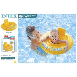 Intex Flotador Redondo 70 cm para Bebé de 6 a 12 Meses, Material PVC