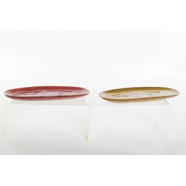DKD Home Decor Bandeja Moderna de Gres Esmaltado Terracota y Amarillo 12.4x27.4x2.6 cm Set de 4 Unidades Colección Greature 5 Precio: 13.50000025. SKU: B1A5T75N2H