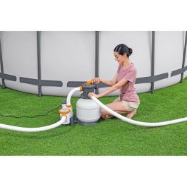 Bestway Filtro de Arena con Prefiltro 7,57 m³/h y Dispensador ChemConnect para Piscinas de 1.100-54.500 L - Blanco