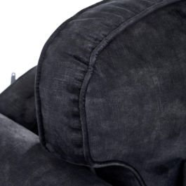 Sofá Chaise Longue Gris Oscuro Tejido 114 X 155 X 92 cm