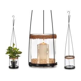 Portavelas Cónico con Base Cilíndrica Ibergarden - Cristal y Metal 15.5x85.5x15.5 cm (12 Unidades) Precio: 120.50000017. SKU: S3604512