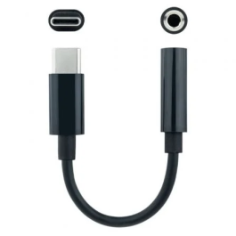 NANO CABLE 10.24.1205 Cable Adaptador de Audio USB-C Macho a Jack 3.5 Hembra 0.11m Negro
