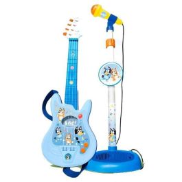 Guitarra y microfono con pie extensible bluey (altura regulable) 60x30x17 cm