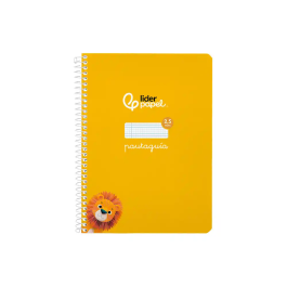 Liderpapel Cuaderno Espiral A5 Pautaguía Tapa Blanda 40 Hojas 75gr Cuadro Pautado 2.5mm Color Amarillo