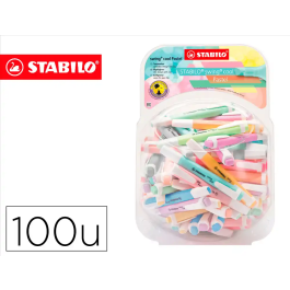 Stabilo Rotulador Fluorescente Swing Cool Pastel Bombonera 100 Unidades Colores Surtidos Trazo 2-5mm Precio: 108.49999941. SKU: B195ST89J8