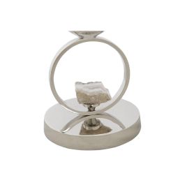 DKD Home Decor Jarrón de Cristal y Aluminio en color Champán, con Medidas 15x56x15 cm y Peso 1.25 kg, Desmontable