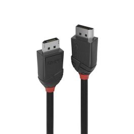 Lindy Cable DisplayPort 1.2 Black Line 2m | Soporte UHD 4K 4096x2160@60Hz | Audio 32 Canales | Contactos Oro 24K | Blindaje Triple
