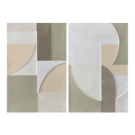 DKD Home Decor Cuadro Abstracto Lienzo MDF Verde Menta Blanco 80x3.5x120 cm (2 Unidades) Precio: 151.89000046. SKU: B1JKXSDHPJ