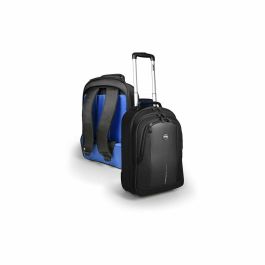 Port Designs Mochila Portátil Chicago Evo Trolley 15.6" Maletín con Ruedas Negro Poliéster con Compartimento para Tablet y Bolsillos
