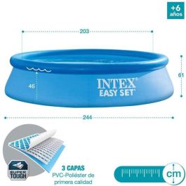 Piscina hinchable redonda easy set con depuradora filtro (capacidad 1942 litros) 244x61 cm