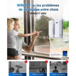 Ecovacs ECO1739406004735 Robot limpiacristales WINBOT Mini, diseño compacto, boquillas dobles con pulverizador ultrasónico