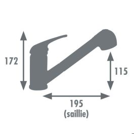EDOUARD ROUSSEAU ROU3047404051631 Mezclador de Cocina BAGO Cromo