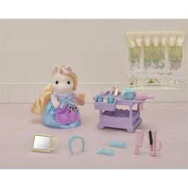 Sylvanian Families Mamá Poni - Set de Muñeca y Kit de Peinado con Carrito de Accesorios para Crear Peinados y Estilos Únicos (17 Piezas)