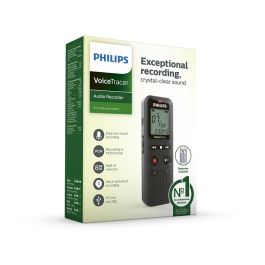 Philips DVT1160 Grabadora de Voz VoiceTracer 8kHz Negro con USB, Salida de Auriculares y compatible con Windows/macOS