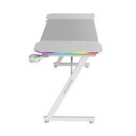 Mars Gaming Escritorio Gaming Ergonómico MGDX140RGBW 140x60cm con Iluminación RGB y Alfombrilla XXL