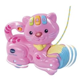 Vtech Baby 1,2,3 P'tit Chat Rose - Gatito Interactivo para Rodar con Luz, Sonidos y Melodías para Bebés 12-36 Meses