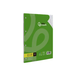 Liderpapel Recambio A4 100 Hojas 100gr Cuadro 5mm Con Margen 4 Taladros