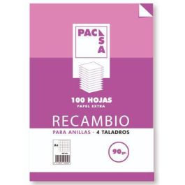 Recambio 90 Grs . 4 Taladros Folio (215X310Mm.) 100 Hojas Cuadrícula 4X4 con Margen Pacsa 21261 Precio: 7.88999981. SKU: B15L2CNXQ7