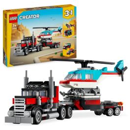 LEGO Creator Camión Plataforma con Helicóptero 31146 Juego de Construcción con 270 Piezas para Niños a partir de 7 años