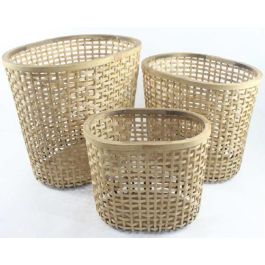 Cesta Tropical DKD Home Decor Marron 43 x 50 x 54.5 cm Set de 3 Precio: 92.1052. SKU: S3028759