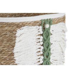 Cesta Tropical DKD Home Decor Natural Verde 39 x 36 x 39 cm Set de 3