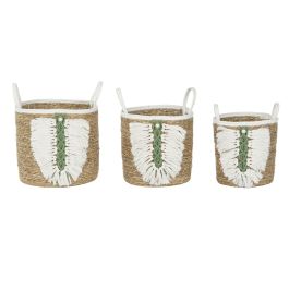 Cesta Tropical DKD Home Decor Natural Verde 39 x 47 x 39 cm Set de 3 Precio: 66.29590038719999. SKU: B12K7L9DJ4