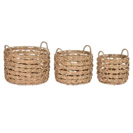 Cesta Mediterraneo DKD Home Decor Natural 44 x 38 x 44 cm Set de 3