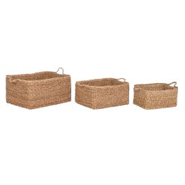 Cesta Balines DKD Home Decor Natural 40 x 30 x 50 cm Set de 3