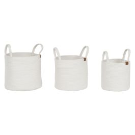 Cesta Moderno DKD Home Decor Blanco 30 x 28 x 30 cm Set de 3 Precio: 44.164999624900005. SKU: B1EEH9SRV3