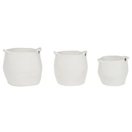 Cesta Moderno DKD Home Decor Blanco 34 x 34 x 34 cm Set de 3 Precio: 44.164999624900005. SKU: B1AMW93BWM