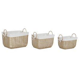 Cesta Moderno DKD Home Decor Natural Blanco 34 x 36 x 45 cm Set de 3 Precio: 67.1550005929. SKU: B19SNTV3N6