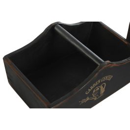 Bandeja Tradicional DKD Home Decor Negro 22 x 18 x 35 cm Set de 4