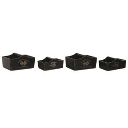 Bandeja Tradicional DKD Home Decor Negro 22 x 18 x 35 cm Set de 4 Precio: 54.074899564400006. SKU: B19N9V57ZA