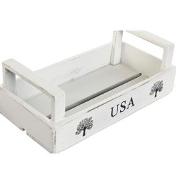 Caja Tradicional DKD Home Decor Blanco 19 x 12 x 39 cm Set de 3