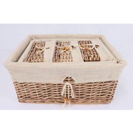 Cesta Ropa Basicos DKD Home Decor Beige Natural 38 x 22 x 48 cm Set de 5 (2 Unidades) Precio: 97.94999973. SKU: B1JJGGDQFD