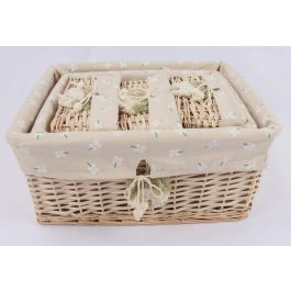 Cesta Ropa Basicos DKD Home Decor Natural Verde 38 x 22 x 48 cm Set de 5 (2 Unidades) Precio: 127.65500052029999. SKU: B1349YCBDY