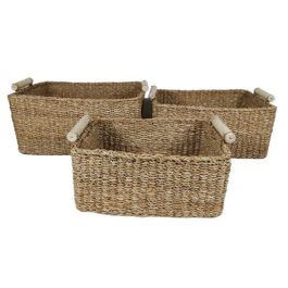 Cesta Balines DKD Home Decor Natural 40 x 24 x 52 cm Set de 3 (2 Unidades) Precio: 102.50000024. SKU: B1DFY249WX