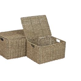 Cesta Tropical DKD Home Decor Natural 36 x 26 x 46 cm Set de 3