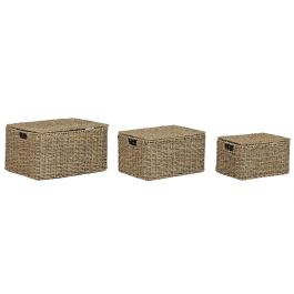 Cesta Tropical DKD Home Decor Natural 36 x 26 x 46 cm Set de 3