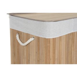 Cesta Ropa Basicos DKD Home Decor Natural Blanco 40 x 60 x 60 cm