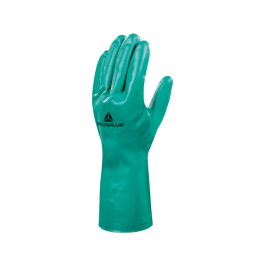 Deltaplus Guantes de Nitrilo Flocado Algodón para Líquidos Químicos Talla 9 Especial Antideslizante 33cm