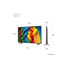 LG 55NANO80A6B Smart TV NanoCell 55 pulgadas 4K Ultra HD con AI ThinQ, webOS, HDR, Game Optimizer y Wi-Fi Negro