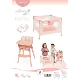 Decuevas Conjunto Trona Parque para Bebés y Niños, Edad recomendada 3+ años, Estructura de Metal, Plástico y Poliéster Decuevas Conjunto Trona Parque para Bebés y Niños, Edad recomendada 3+ años, Estructura de Metal, Plástico y Poliéster