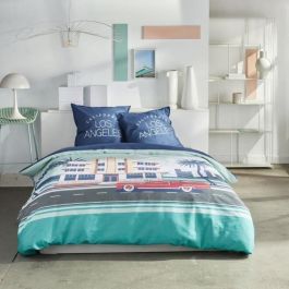 Juego de cama - HOY - JAVA - 2 personas - 240x220 cm - Algodón - Estampado Los Ángeles - Azul